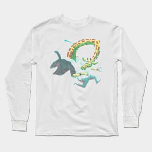 Giraffe Late for Work Long Sleeve T-Shirt